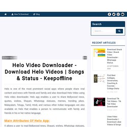 Helo Video Downloader - Download Helo Videos