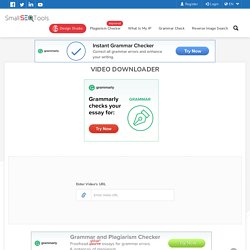 Video Downloader - A Free Online Downloader Tool by Smallseotools