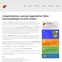 DownloadHelper - Video download browser extension