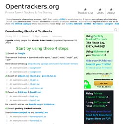 Downloading Ebooks & Textbooks - Private Torrent Trackers & File Sharing