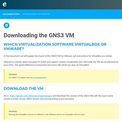 Documentation - Using the GNS3 VM - GNS3