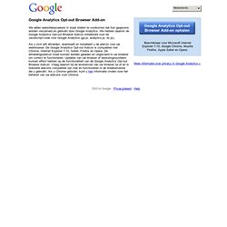 Downloadpagina voor de Google Analytics Opt-out Browser Add-on