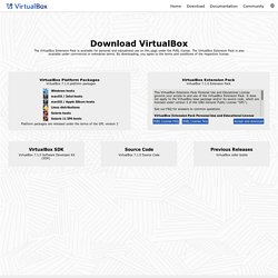 Download virtualbox & extension pack