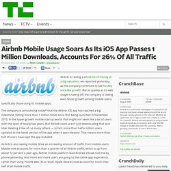 Airbnb Mobile Usage Soars As Its iOS App Passes 1 Million Downloads, Accounts For 26% Of All Traffic
