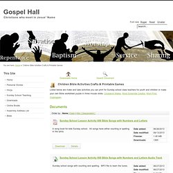 Gospel Hall Bible Activities