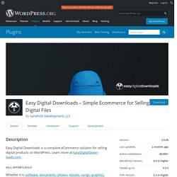 Easy Digital Downloads – Simple Ecommerce for Selling Digital Files – WordPress plugin