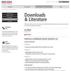 Downloads & Literature - RICOH Imaging