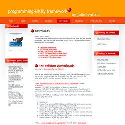 Downloads : Programming Entity Framework