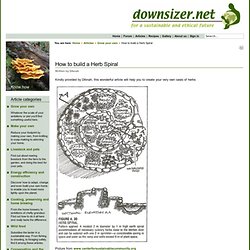 Downsizer: for a sustainable & ethical future - How to build a Herb Spiral