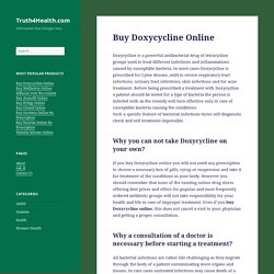 Buy Doxycycline Online from Truth4Health.com