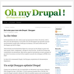Doxygen : de la doc pour mon site Drupal