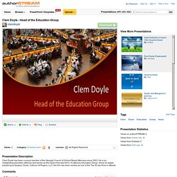 Clem Doyle - Head of the Education Group