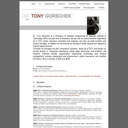 DR. TONY GORSCHEK