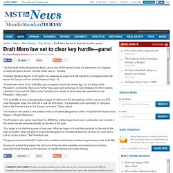Draft Moro law set to clear key hurdle—panel