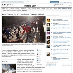 Wrangling in Egypt as Constitution Deadline Looms