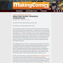 Drafting Work Towards Completion - Making Comics (dotCom)