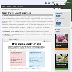 Drag and Drop with AngularJS using jQuery UI