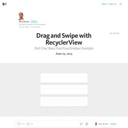 Drag and Swipe with RecyclerView
