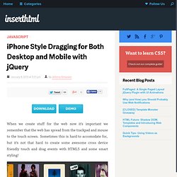 iPhone Style Dragging for Both Desktop and Mobile with jQuery