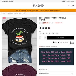 Book Dragon Print Short Sleeve T-shirt – poound