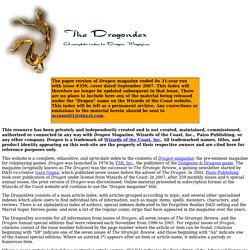 The DragonDex - A complete index to Dragon Magazine