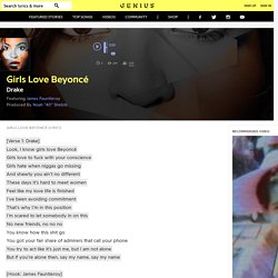 Drake – Girls Love Beyoncé Lyrics