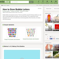 How to Draw Bubble Letters (with pictures)