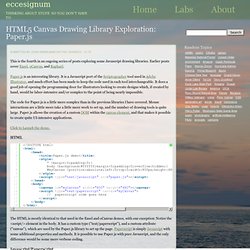 HTML5 Canvas Drawing Library Exploration: Paper.js