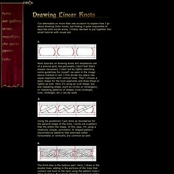 Drawing Linear Celtic Knots