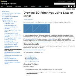 How to: Draw Points, Lines, and Other 3D Primitives