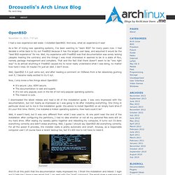 Drcouzelis's Arch Linux Blog