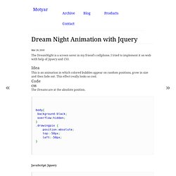 Dream Night Animation with Jquery