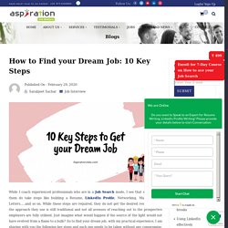 How to Find your Dream Job: 10 Key Steps