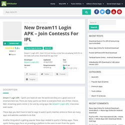 New Dream11 Login APK - Join Contests For IPL