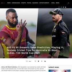 Australia Vs West Indies Dream 11 Prediction T20 World Cup
