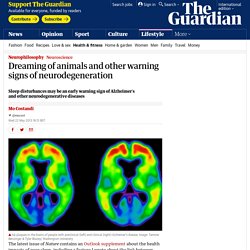 Dreaming of animals and other warning signs of neurodegeneration