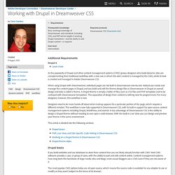 Working with Drupal in Dreamweaver CS5