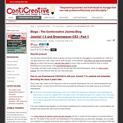 Joomla! 1.5 and Dreamweaver CS3 - Part 1