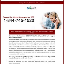 Dreamweaver CS5 1-844-745-1520 Technical Support/Help Number