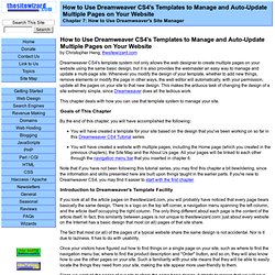 How to Use Dreamweaver CS4&#039;s Templates to Manage and Auto-Update Multiple Pages on Your Website (Chapter 7)