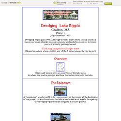 Dredging Lake Ripple - Grafton, Massachusetts
