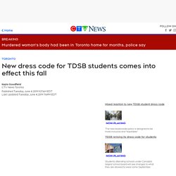 New dress code for TDSB students comes into effect this fall