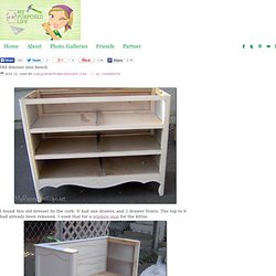 Old dresser into bench - My Repurposed Life™