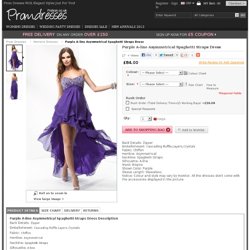 Prom Dresses UK And Cheap Purple A-line Asymmetrical Spaghetti Straps Dress In Here