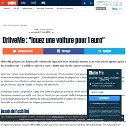 DriiveMe : "louez une voiture pour 1 euro"