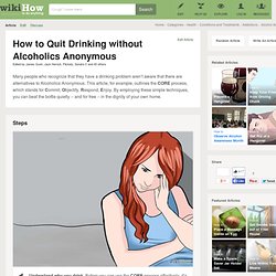 How to Quit Drinking without Alcoholics Anonymous: 5 steps
