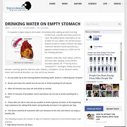 Drinking Water On Empty Stomach