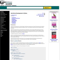 Test-Driven Development in Python - O'Reilly Media