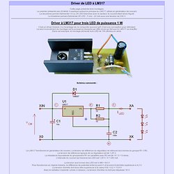 Driver de LED avec un LM317