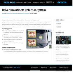 Tata Elxsi - Driver Drowsiness Detection system